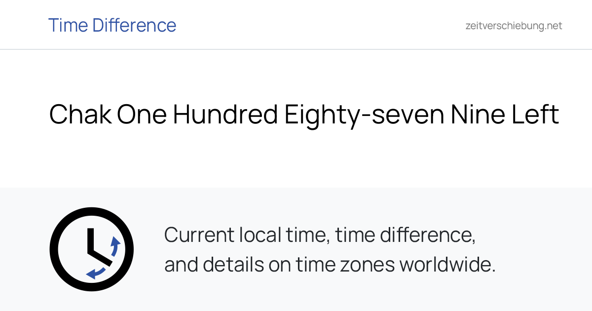 Current Time In Pakistan Current Local Time in Chak One Hundred Eighty-seven Nine Left, Pakistan ...