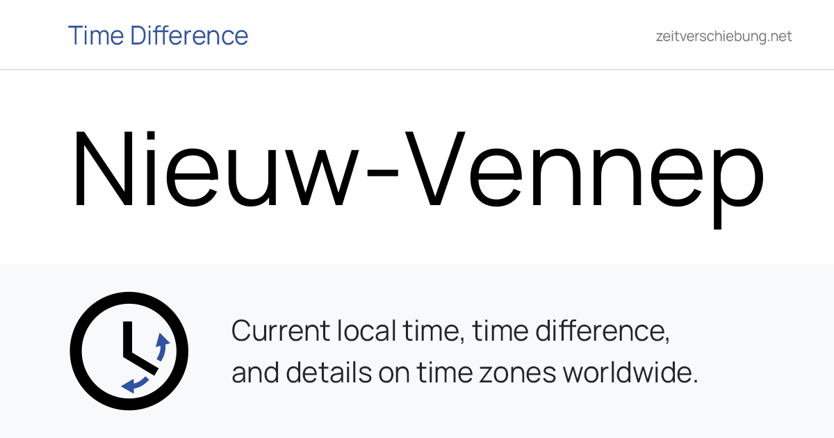 Time In Netherlands Current Local Time in Nieuw-Vennep, The Netherlands (Gemeente ...