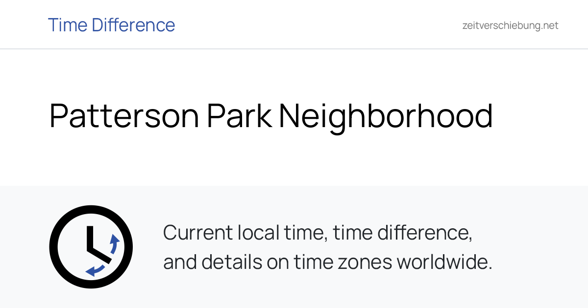 Current Local Time in Patterson Park Neighborhood, United States (City ...