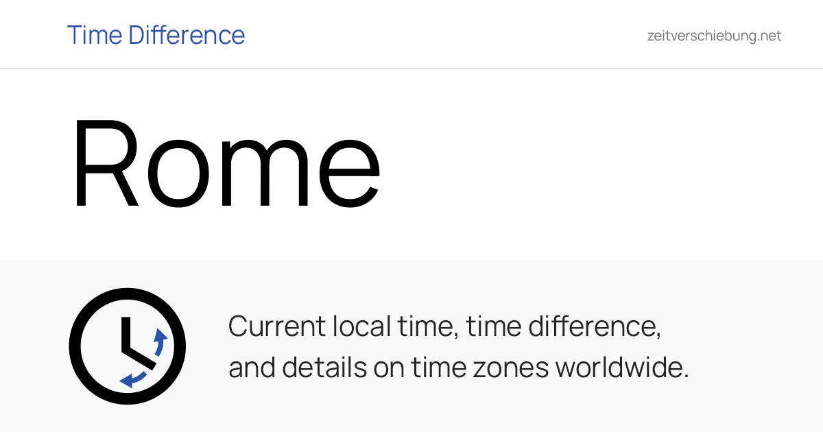 Current Local Time in Rome, Italy (Città metropolitana di Roma Capitale ...