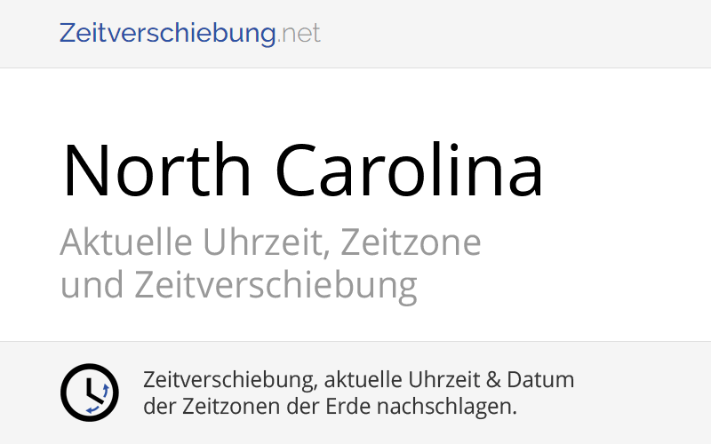 Uhrzeit In North Carolinanull