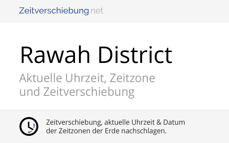 Rawah District, Al Anbar, Irak: Aktuelle Uhrzeit, Zeitzone ...