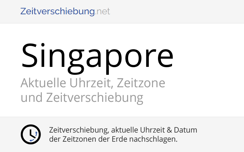 Spannende Aktuelle Uhrzeit Singapur Ebenbildnull