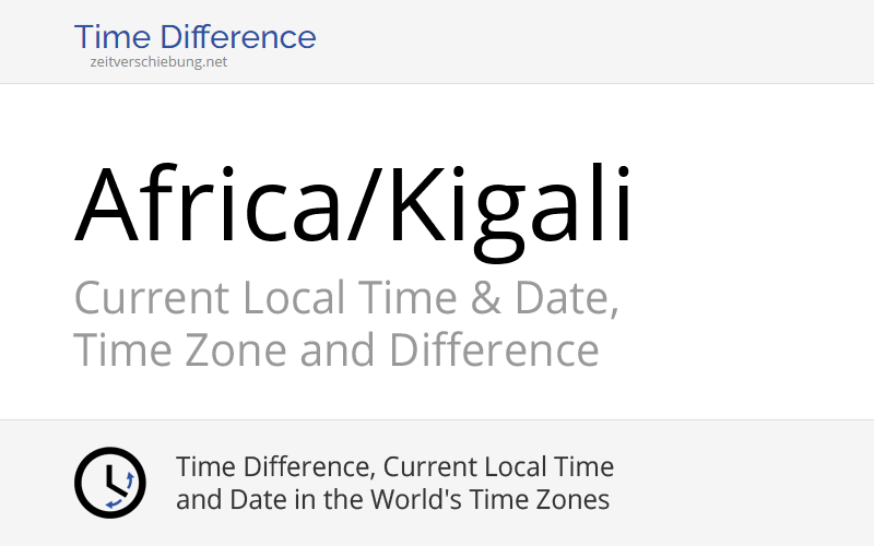 Africa/Kigali Time Zone in Rwanda, Current local time