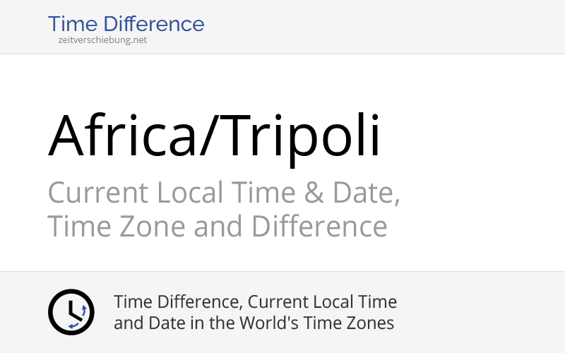 Africa/Tripoli Time Zone in Libya, Current local time