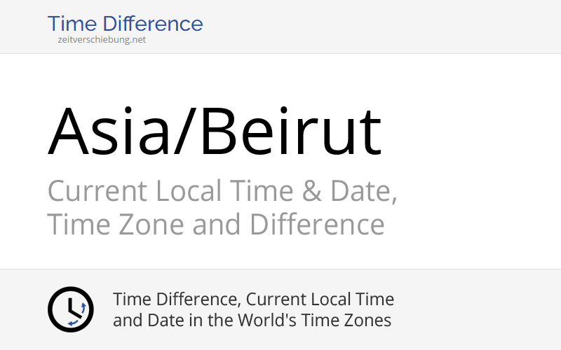 Asia/Beirut Time Zone in Lebanon, Current local time