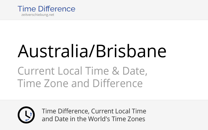 Australia/Brisbane Time Zone in Australia, Current local time