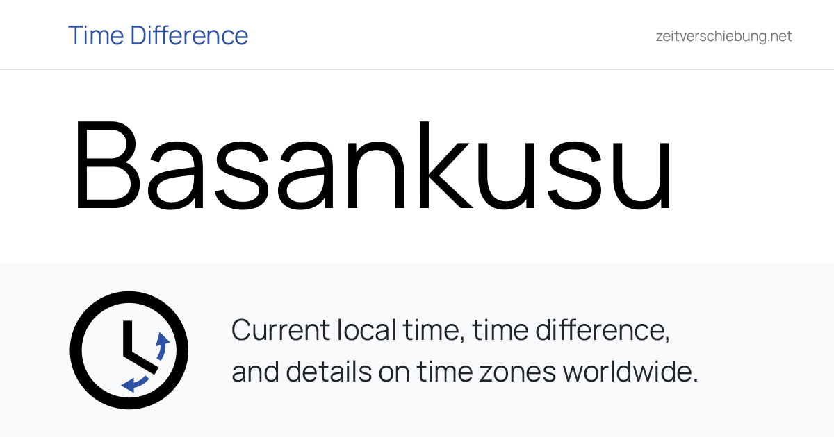 Current Local Time in Basankusu, Democratic Republic of the Congo ...