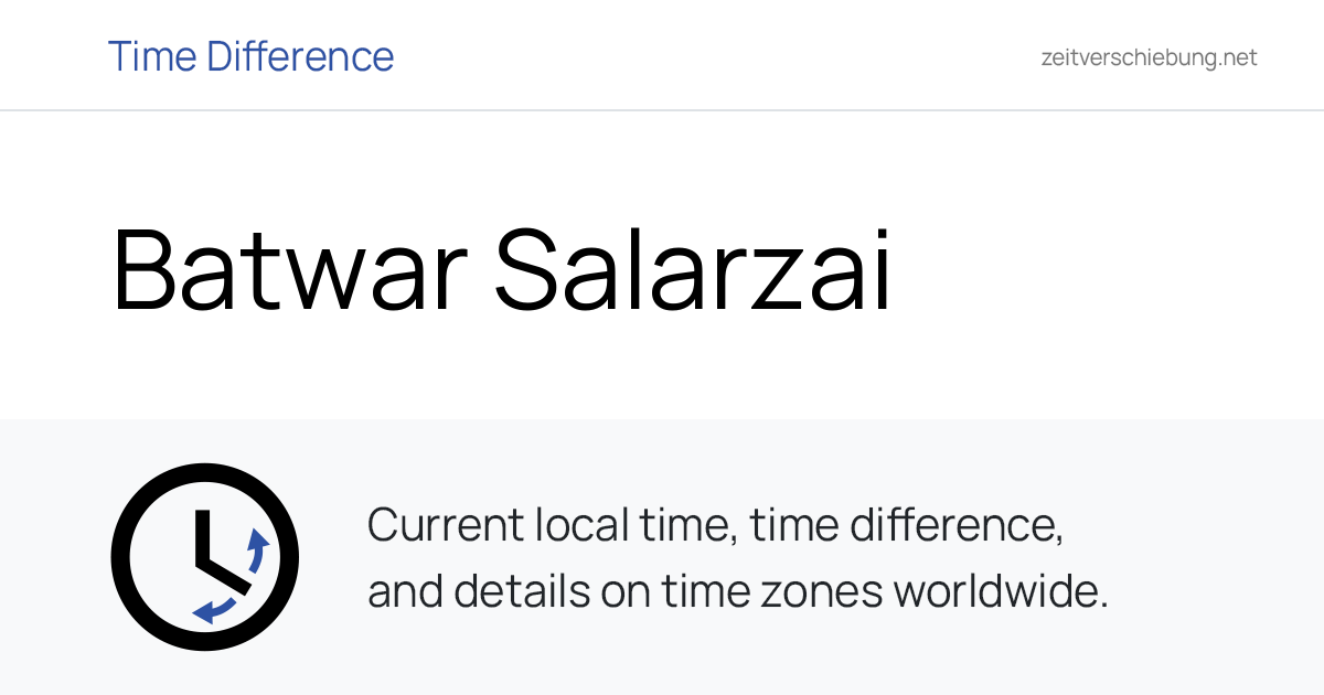 Current Local Time in Batwar Salarzai, Pakistan (Bājaur Agency, Khyber ...