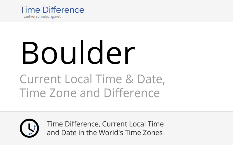 Current Local Time in Boulder, United States (Boulder County, Colorado