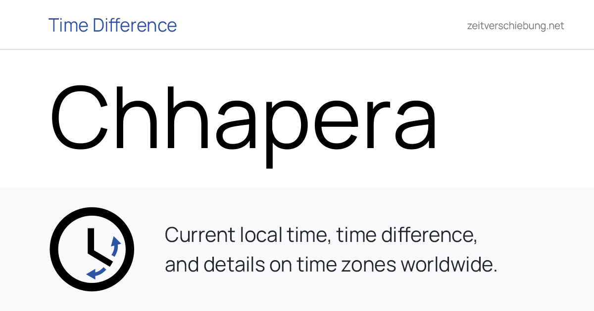 Current Local Time in Chhapera, India (Rājgarh, Madhya Pradesh): Date ...