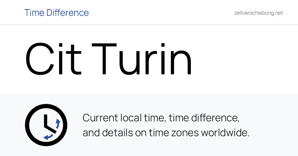 Current Local Time in Cit Turin, Italy (Torino, Piedmont): Date, time ...