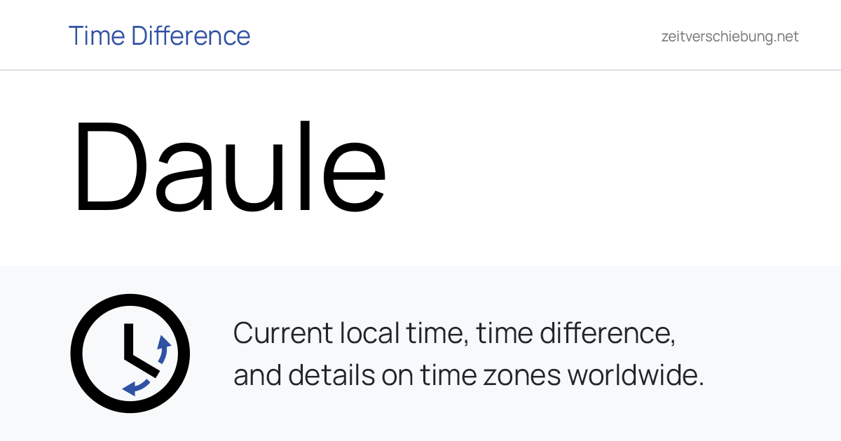 Current Local Time in Daule, Ecuador (Guayas): Date, time zone, time ...