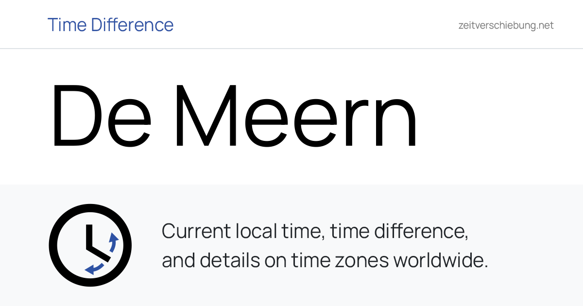 Current Local Time in De Meern, The Netherlands (Gemeente Utrecht ...