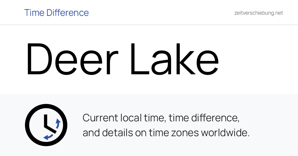 Current Local Time in Deer Lake, Canada (Newfoundland and Labrador ...