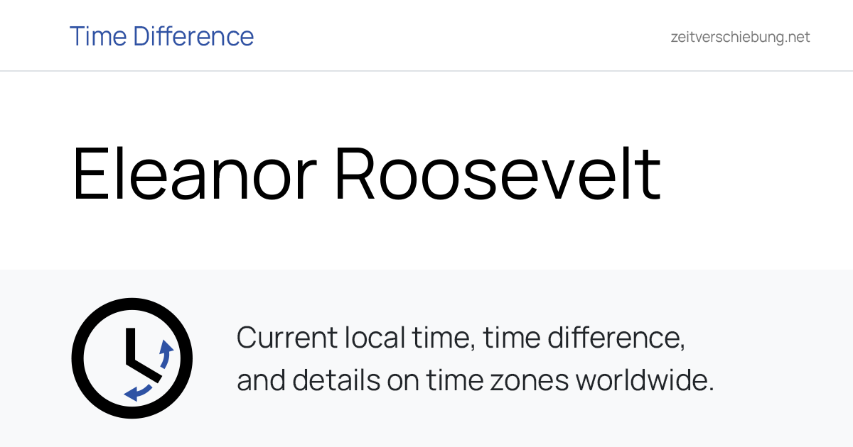 Current Local Time in Eleanor Roosevelt, Puerto Rico (Hato Rey Norte ...