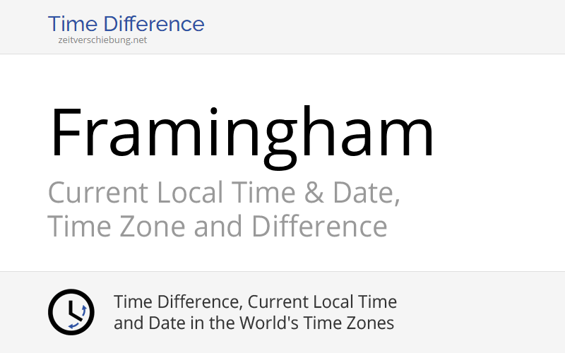 Current Local Time in Framingham, Massachusetts, USA visual data 3