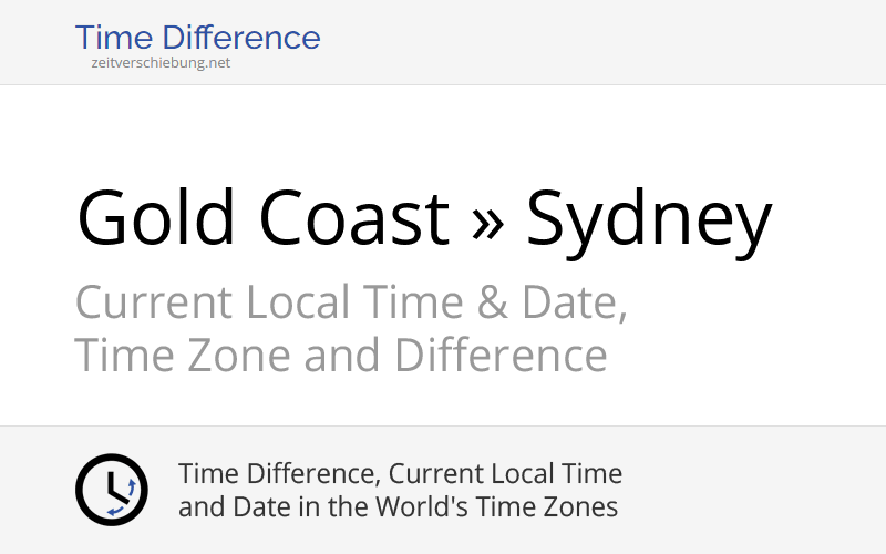 Time Difference Gold Coast, Australia » Sydney, Australia