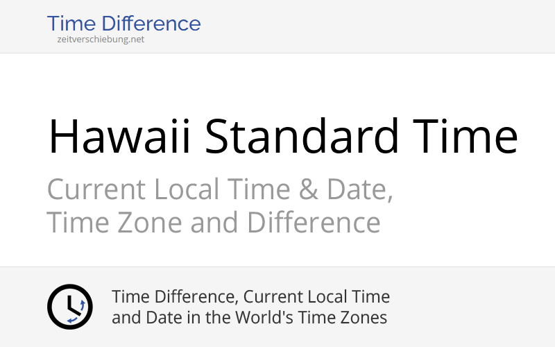 HST Hawaii Standard Time Current local time