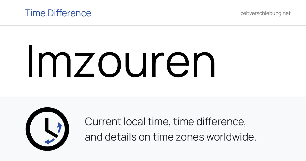 Current Local Time in Imzouren, Morocco (Al-Hoceima, Tanger-Tetouan-Al ...