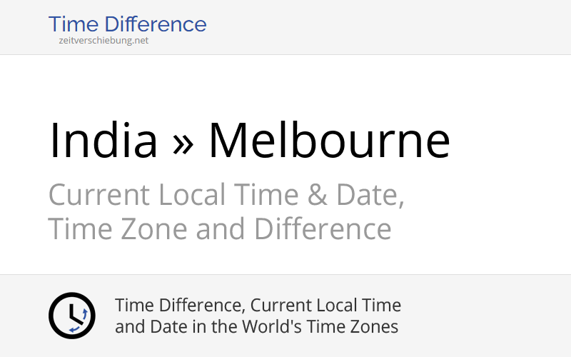 Time difference india asia kolkata melbourne australia