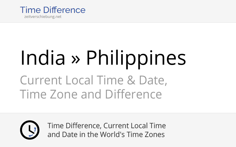 Time difference india asia kolkata philippines asia manila