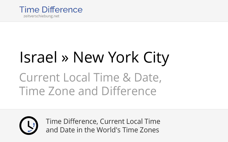 Time difference israel asia jerusalem new york city united states
