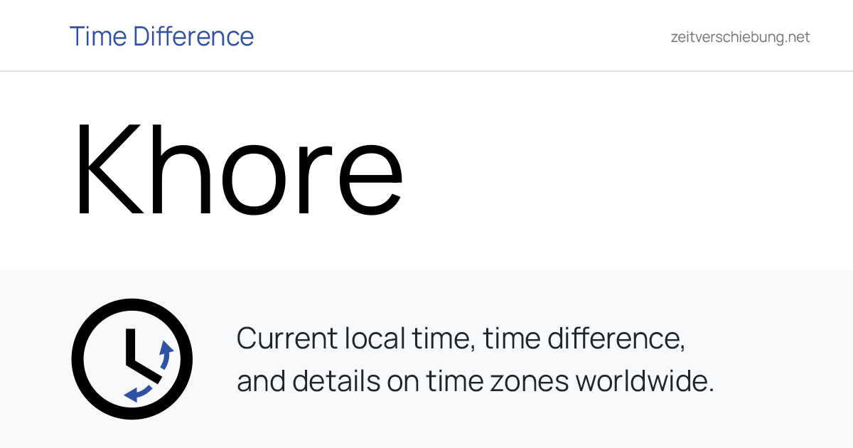 Current Local Time in Khore, India (Jammu, Jammu and Kashmir): Date ...