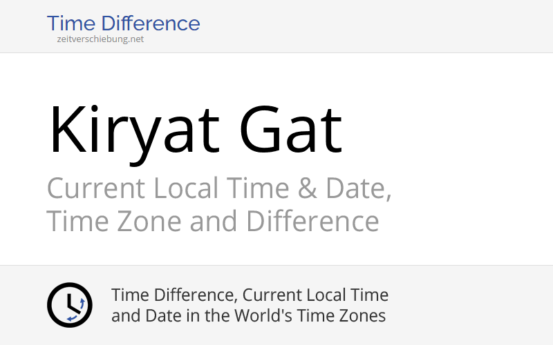 Current Local Time in Kiryat Gat, Israel (Southern District): Date