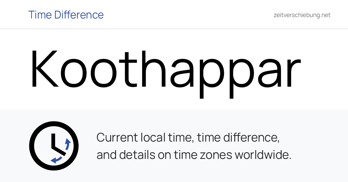Current Local Time in Koothappar, India (Tiruchirappalli, Tamil Nadu ...