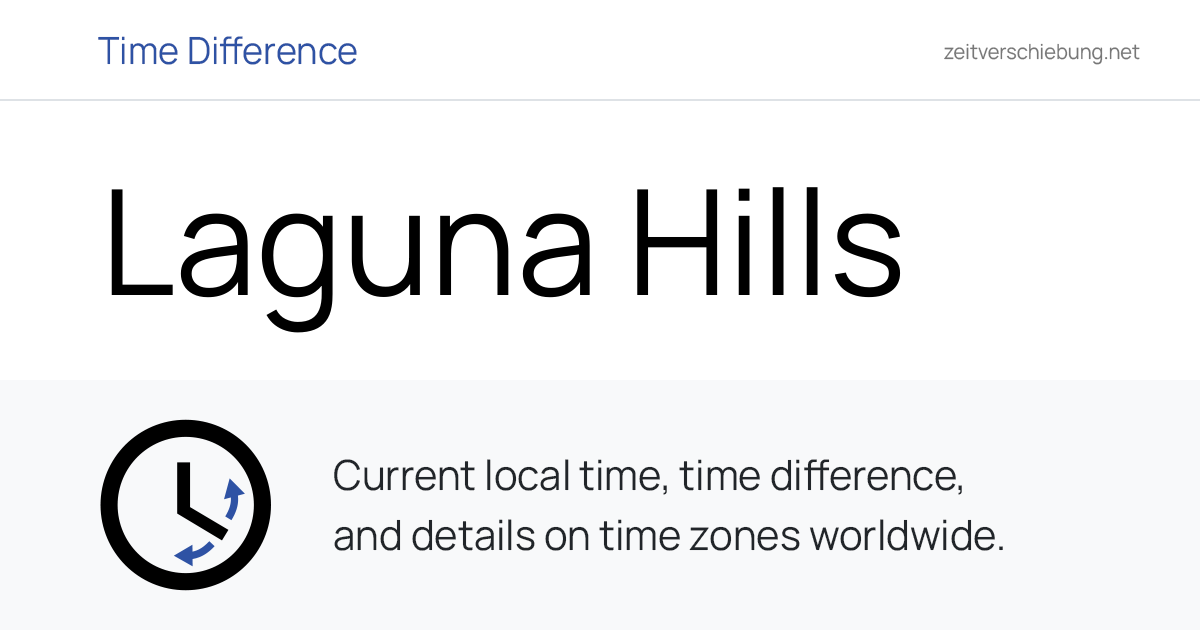Current Local Time in Laguna Hills, United States (Orange County ...
