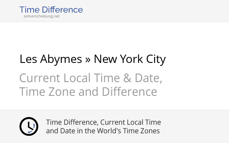 Time Difference Les Abymes, Guadeloupe » New York City, United States