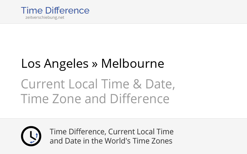 Time Difference Los Angeles, United States