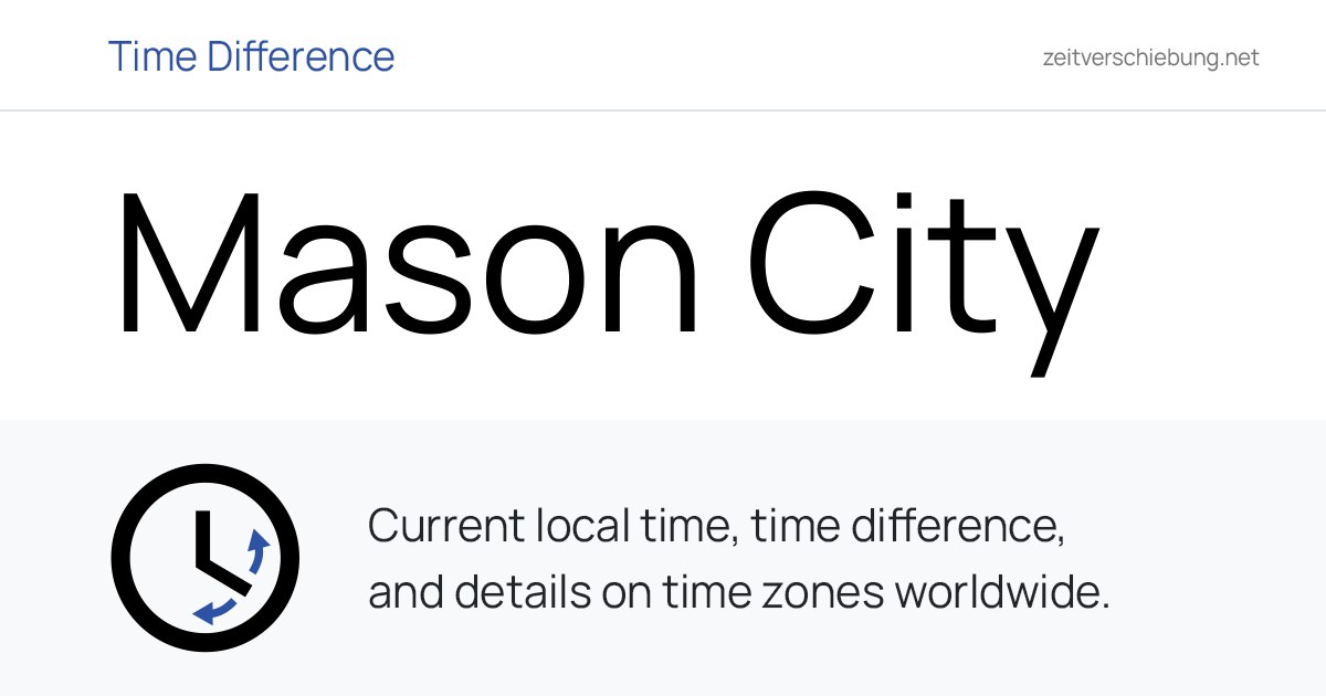 Current Local Time in Mason City, United States (Cerro Gordo County ...