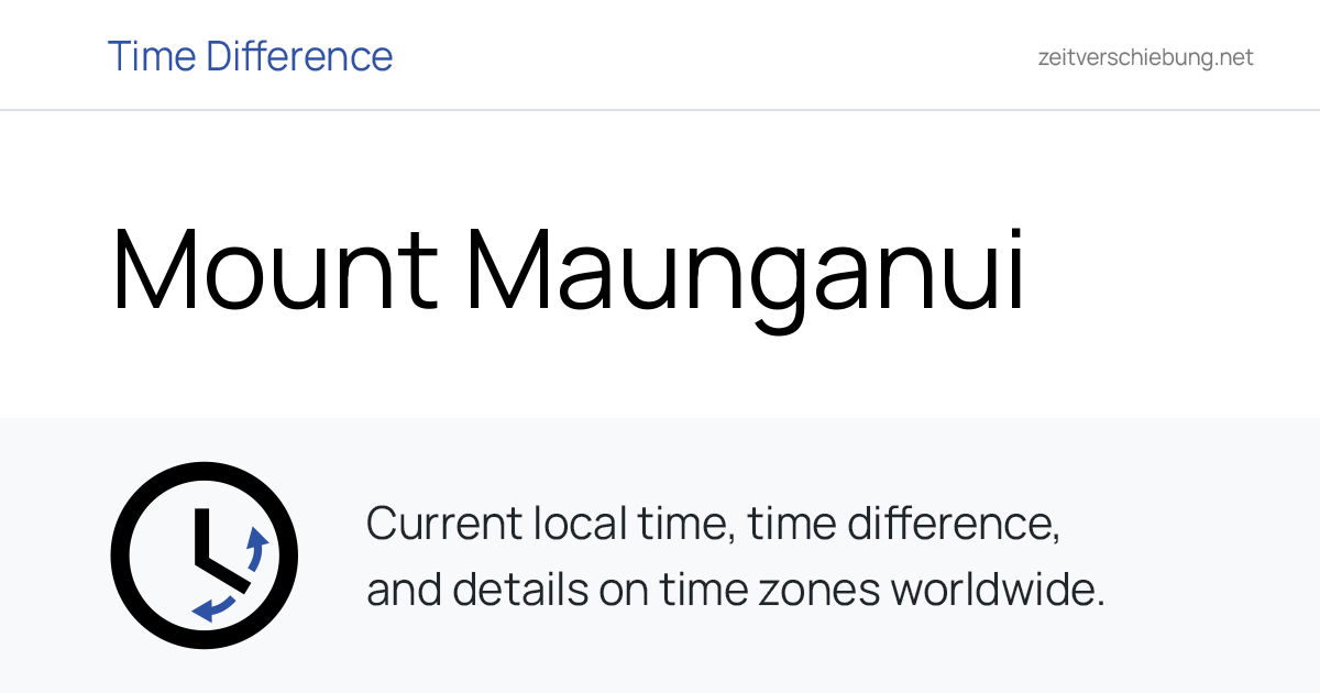 Current Local Time in Mount Maunganui, New Zealand (Tauranga City, Bay ...