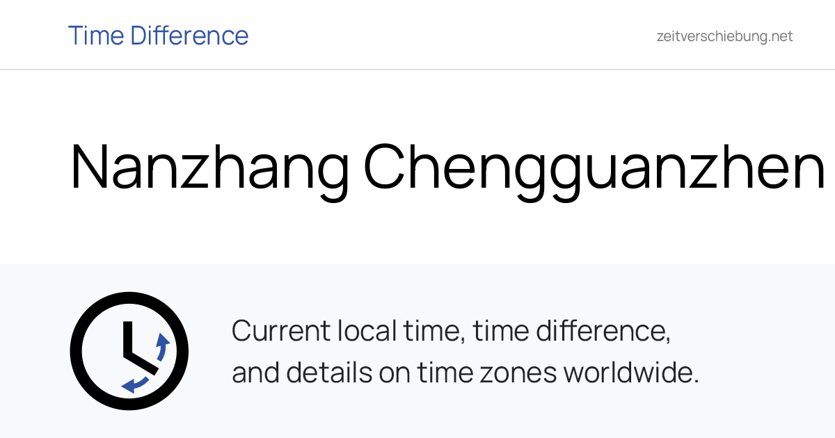 Current Local Time in Nanzhang Chengguanzhen, China (Xiangyang, Hubei ...