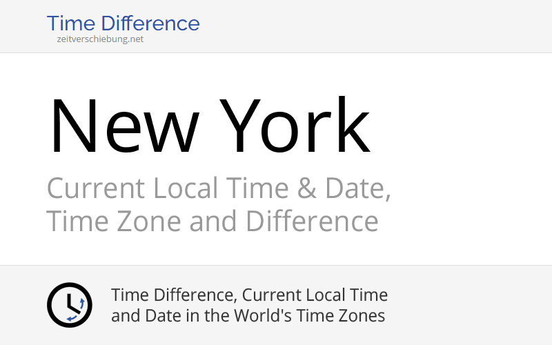 New York, United States Current Local Time & Date, Time Zone and Time