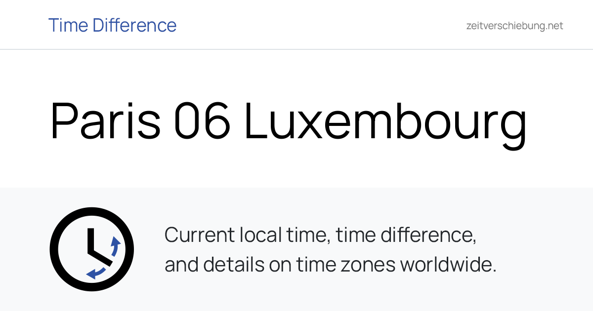 Current Local Time in Paris 06 Luxembourg, France (Paris, Île-de-France ...