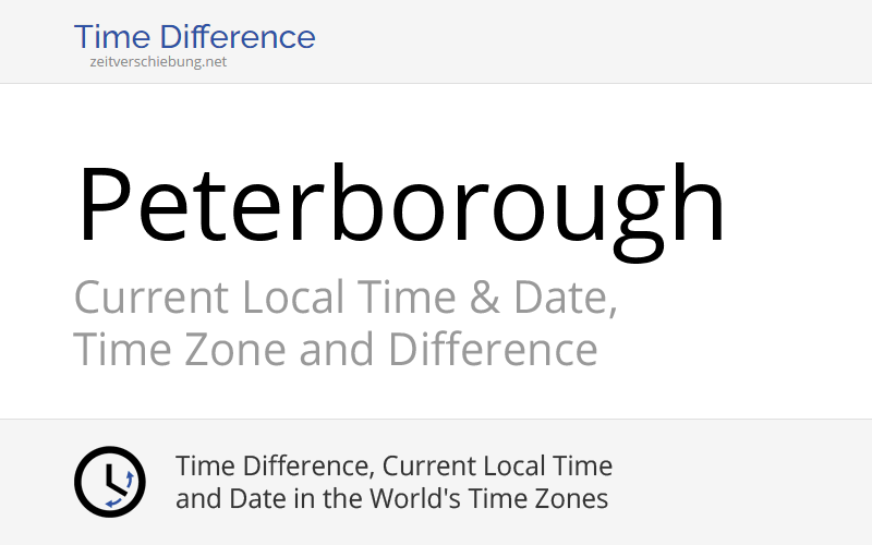 Current Local Time in Peterborough, Canada (Ontario) Date, time zone, time difference & time change