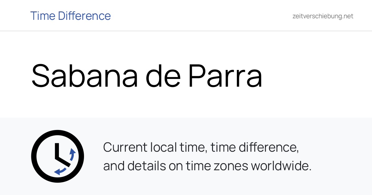 Current Local Time in Sabana de Parra, Venezuela (Municipio José ...