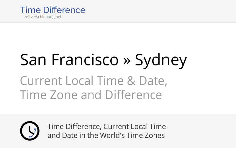 Time Difference San Francisco, United States