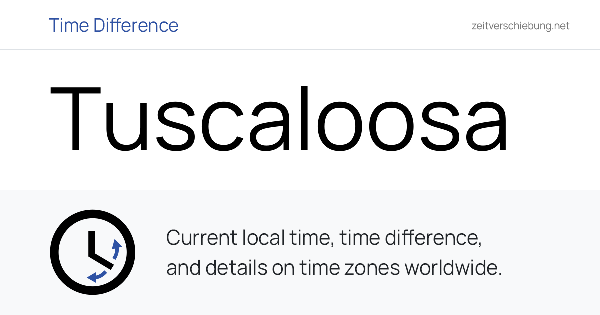 Current Local Time in Tuscaloosa, United States (Tuscaloosa County ...