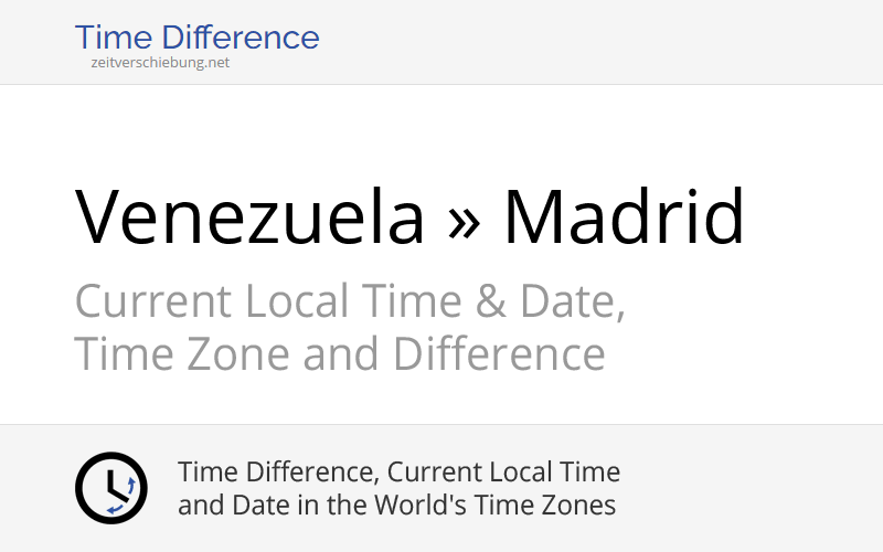 Time Difference Between Usa And Spain