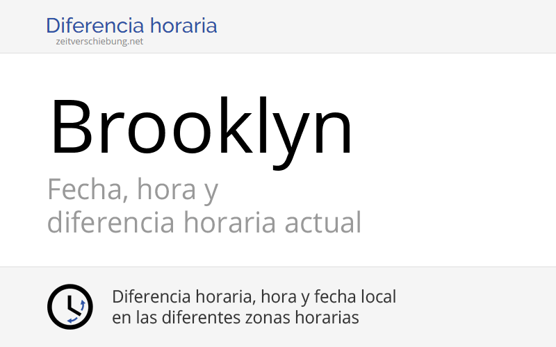 Hora actual en Brooklyn, Estados Unidos (USA) (Kings County, New York) Fecha, zona horaria