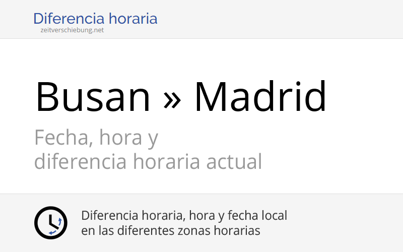 Diferencia Horaria Espana Corea Del Sur