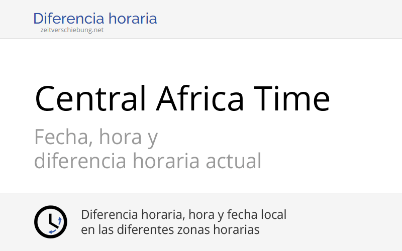 Cat Central Africa Time Hora Actual