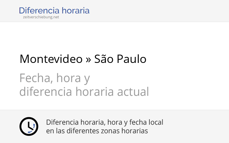 Diferencia Horaria España Brasil Sao Paulo