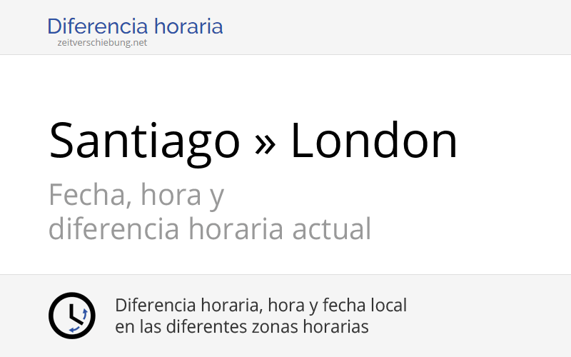 Diferencia Horaria Madrid Santiago De Chile
