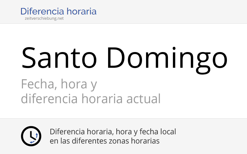 Hora actual en Santo Domingo, República