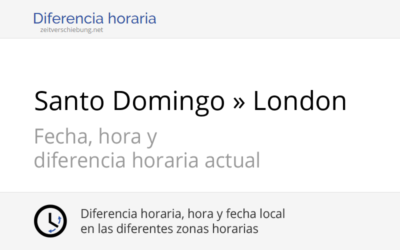 Diferencia Horaria Santo Domingo República Dominicana